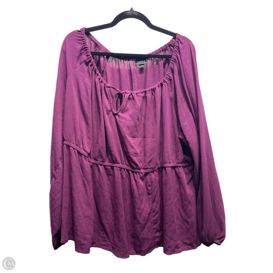 Top Long Sleeve By Torrid In Maroon, Size: 3x