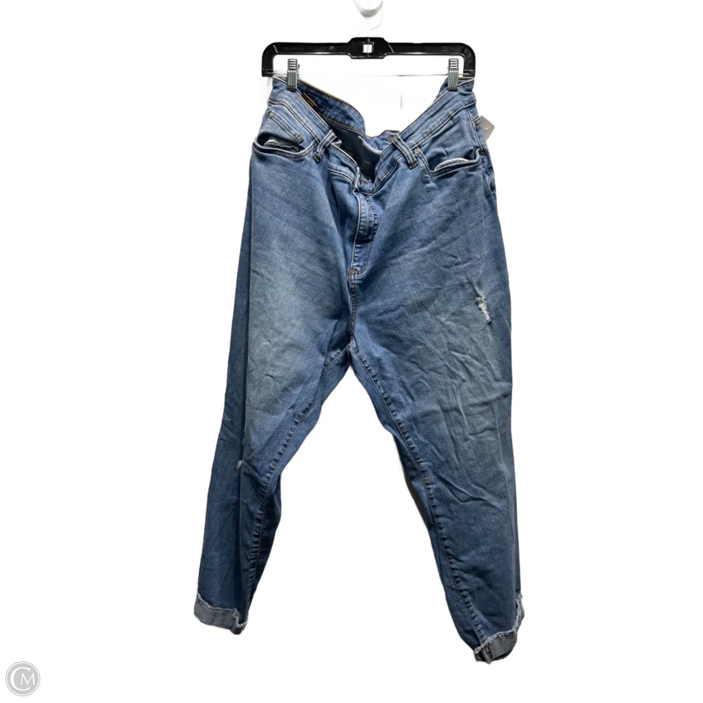 Jeans Cropped By Kut In Blue Denim, Size: 22