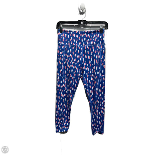 Athletic Capris By Zyia In Blue & Pink, Size: 4