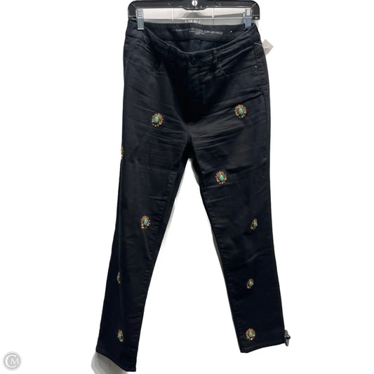 Jeans Straight By Chicos In Black Denim, Size: 6