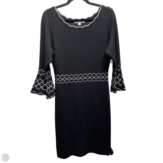 Dress Sweater By Dannyandnicole In Black & White, Size: L