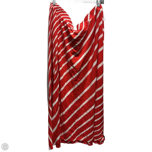 Skirt Maxi By Lane Bryant In Red & White, Size: 22