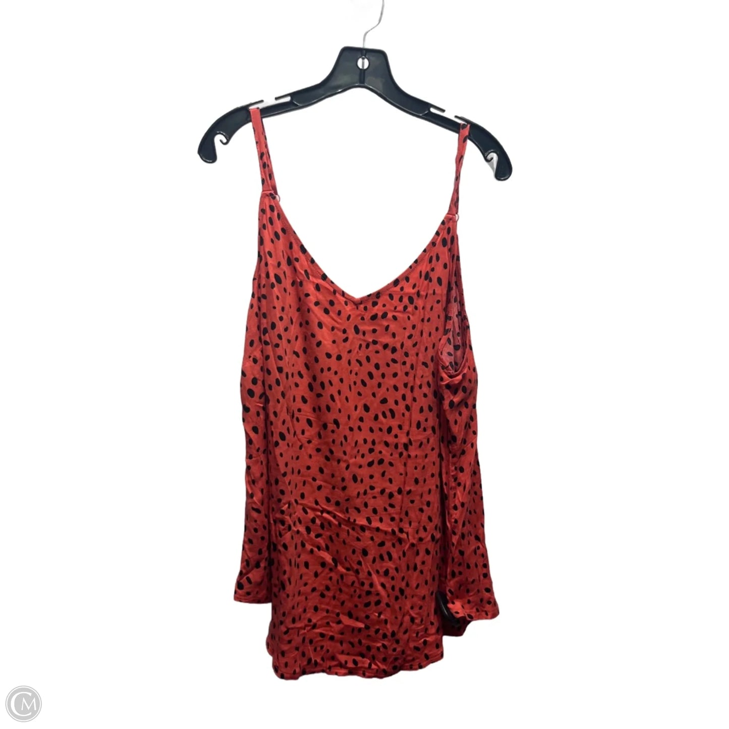 Top Sleeveless By Torrid In Black & Red, Size: 2x