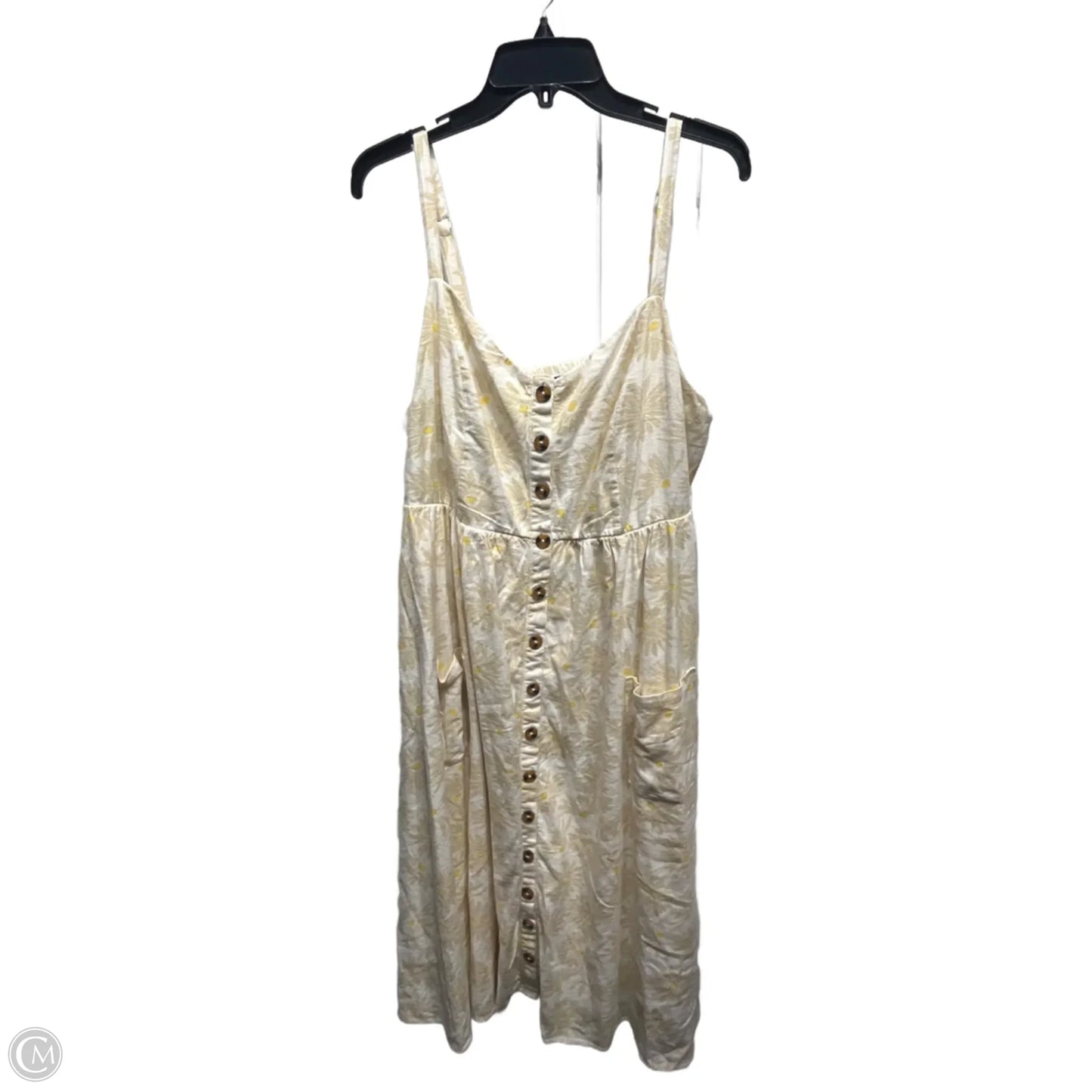 Dress Casual Short By Torrid In Tan & Yellow, Size: 1x