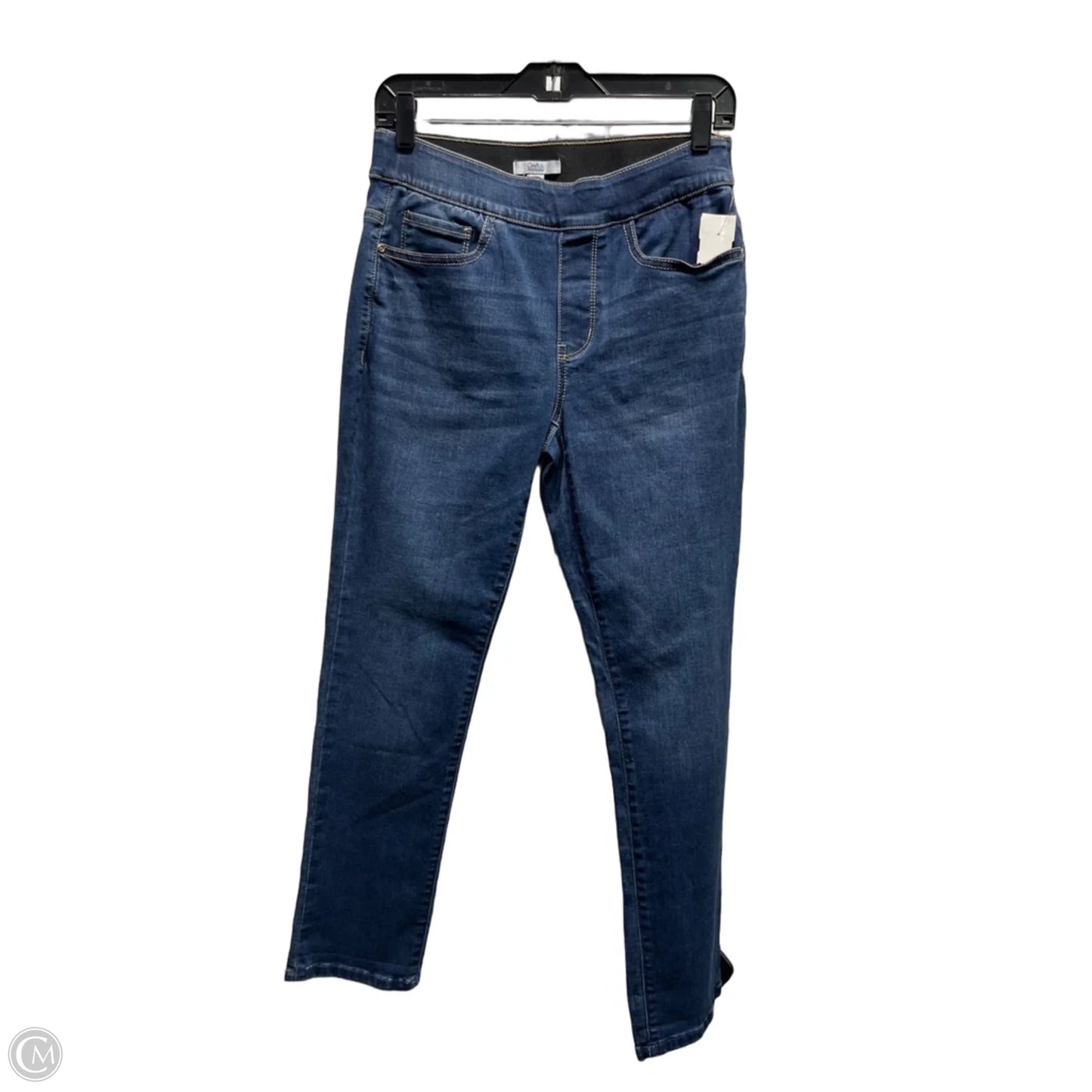 Jeans Straight By Croft And Barrow In Blue Denim, Size: 4p