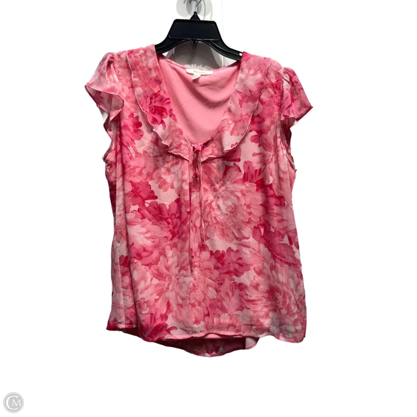 Top Short Sleeve By haver & blair In Pink & Red, Size: L