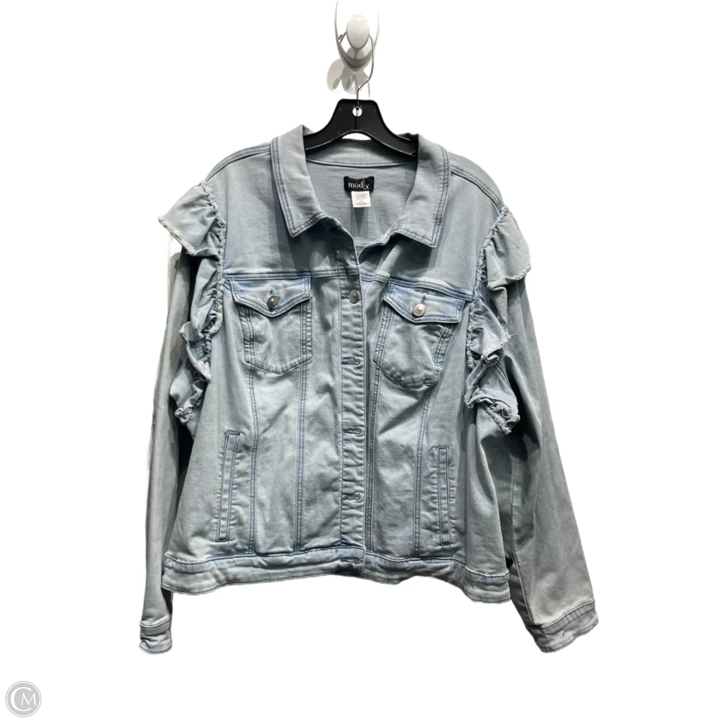 Jacket Denim By MOD X  In Blue Denim, Size: 2x