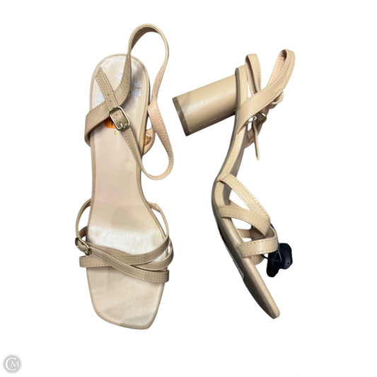 Shoes Heels Block By Kelly And Katie In Tan, Size: 11