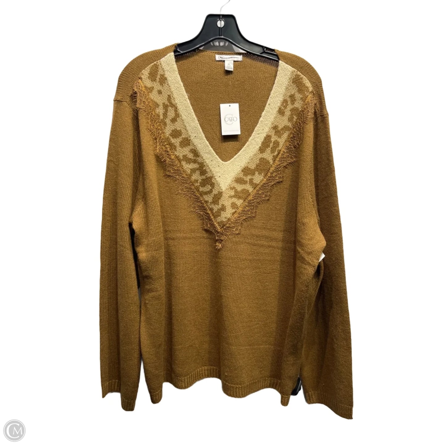 Sweater By Cato In Brown, Size: Xl