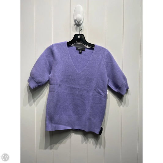 Sweater Short Sleeve By Ann Taylor In Purple, Size: Xsp