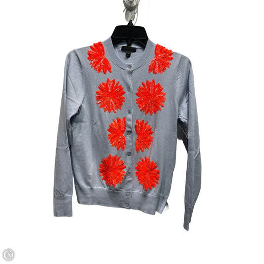 Sweater Cardigan By J. Crew In Blue & Orange, Size: M