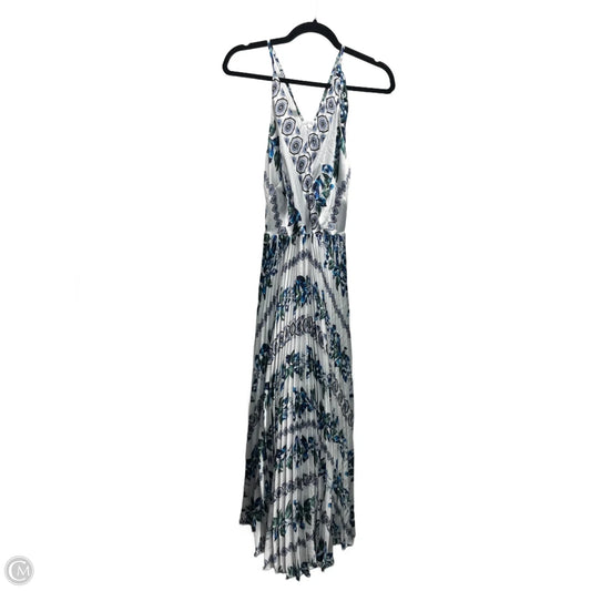 Dress Party Long By White House Black Market In Blue & White, Size: 12