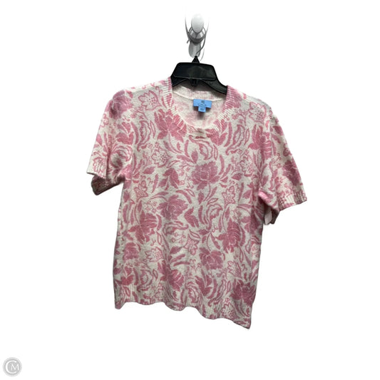 Sweater Short Sleeve By Cece In Pink & White, Size: L
