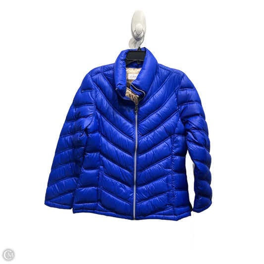 Jacket Puffer & Quilted By Calvin Klein In Blue, Size: L