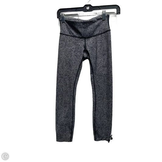 Athletic Leggings Capris By Lululemon In Black & White, Size: 2