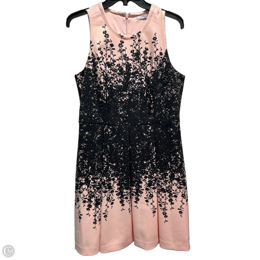 Dress Work By Carmen Marc Valvo In Black & Pink, Size: 12p