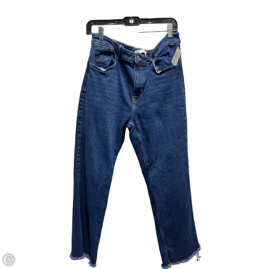 Jeans Flared By Zara In Blue Denim, Size: 14