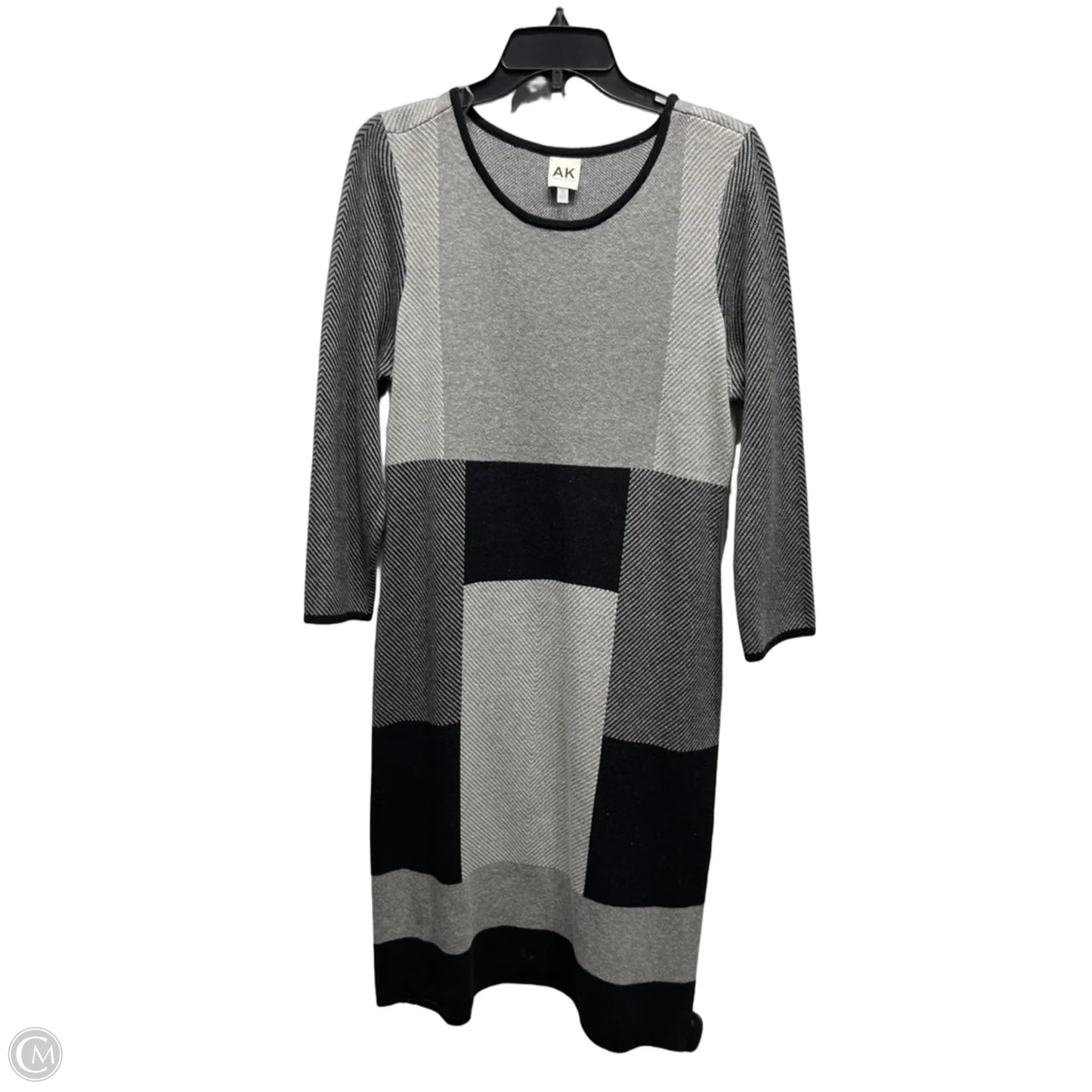 Dress Sweater By Anne Klein In Grey, Size: M