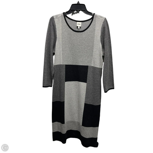 Dress Sweater By Anne Klein In Grey, Size: M