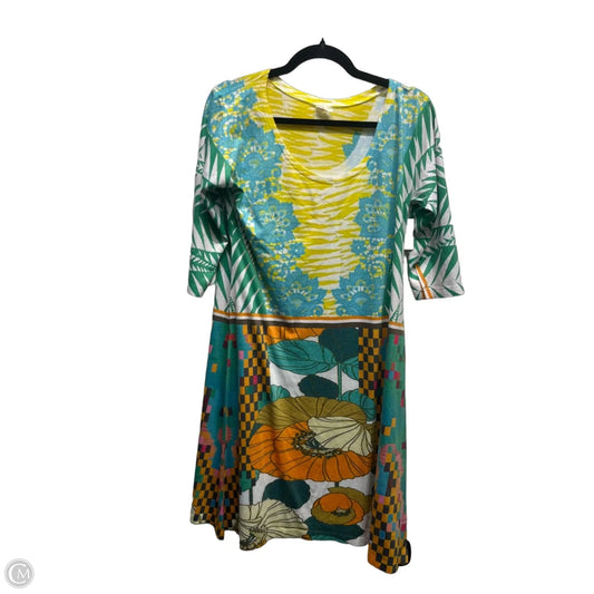 Dress Casual Short By Atelier In Green & Pink, Size: M