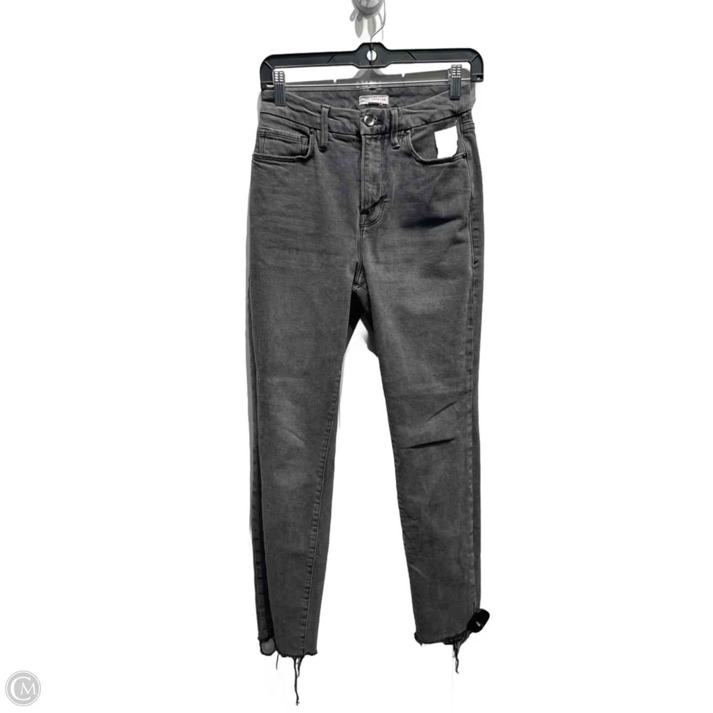 Jeans Straight By Good American In Black Denim, Size: 2