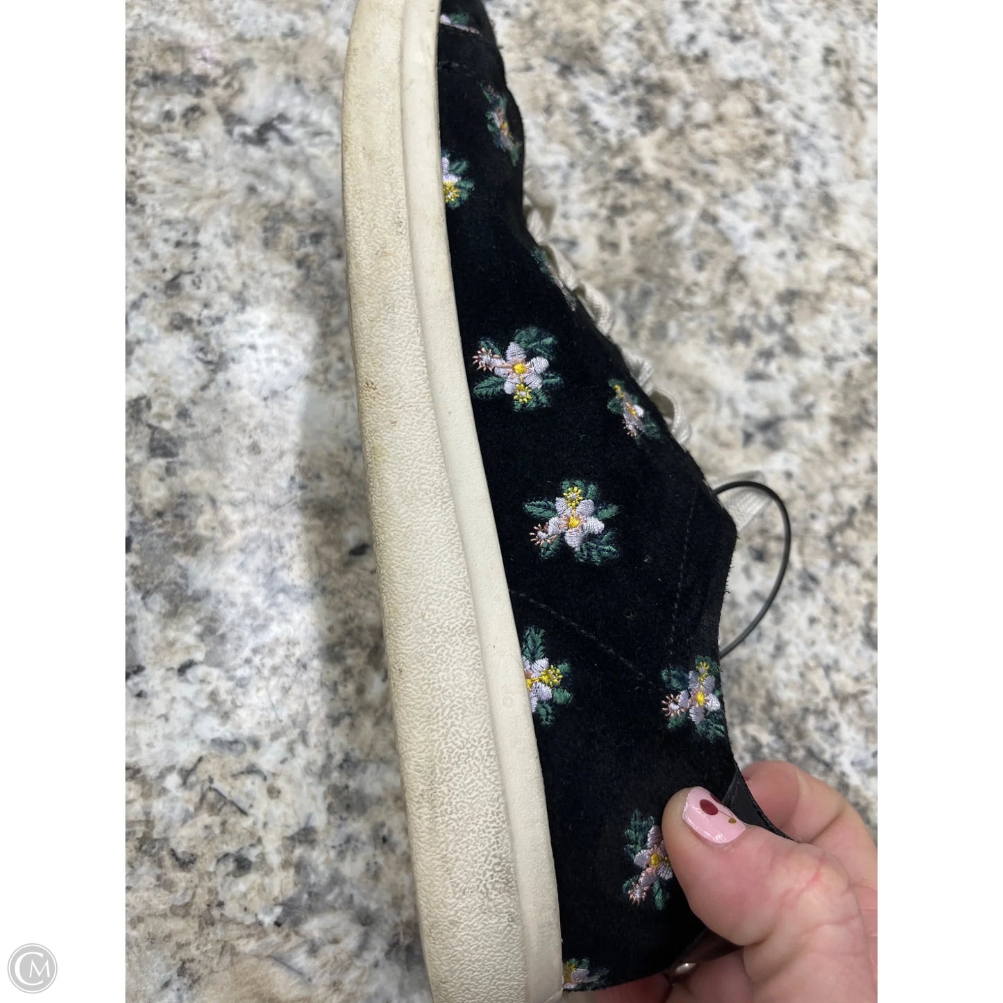 Shoes Designer By Tory Burch In Black & Yellow, Size: 8.5