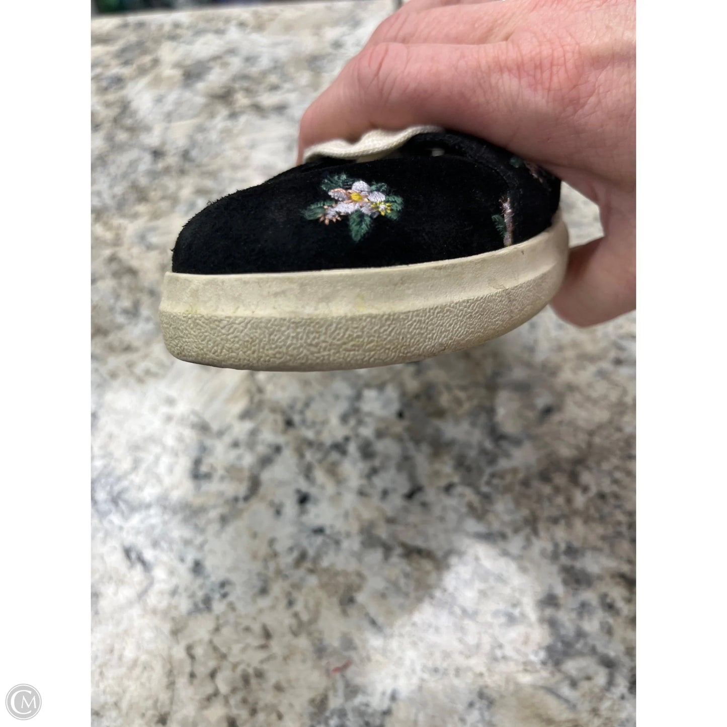 Shoes Designer By Tory Burch In Black & Yellow, Size: 8.5
