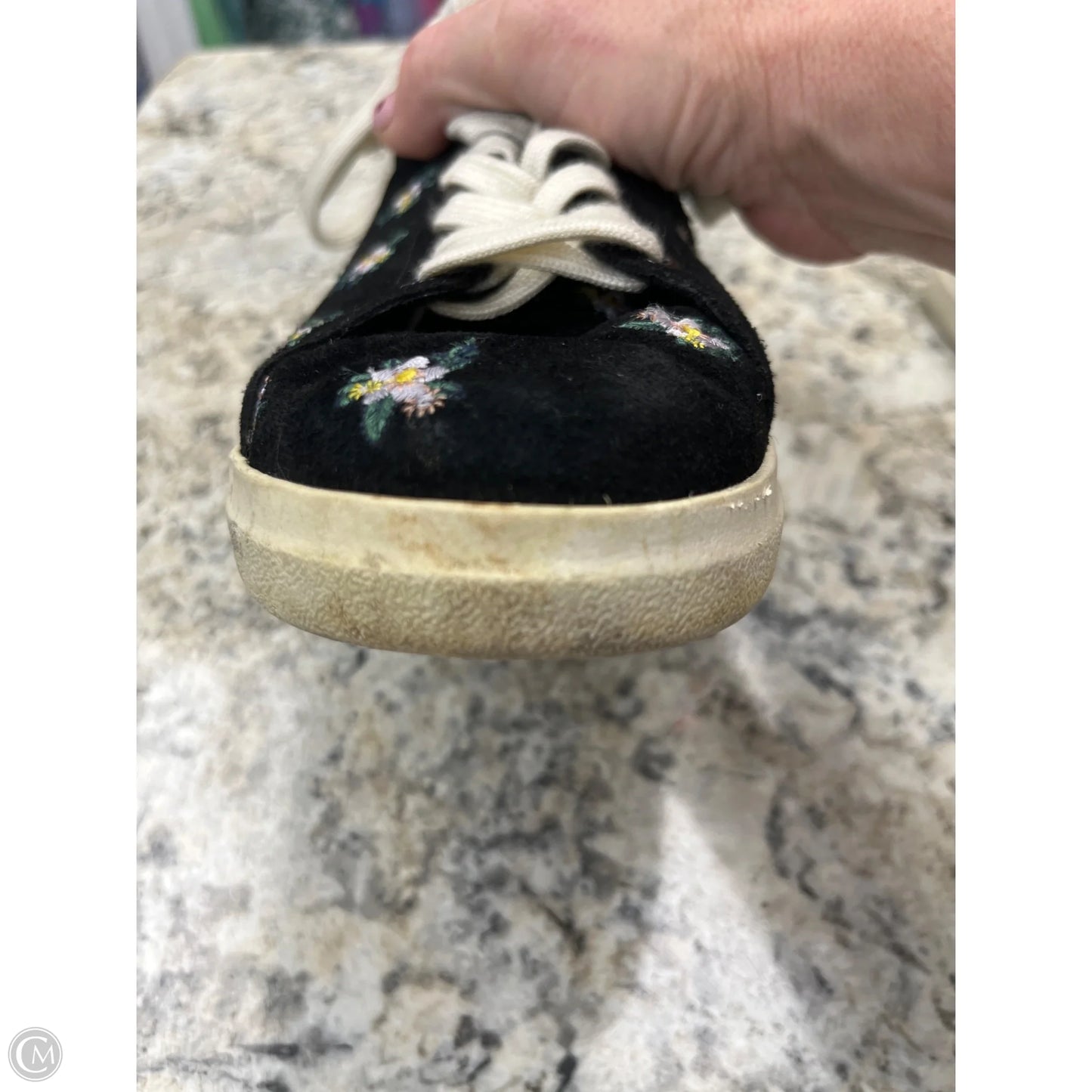 Shoes Designer By Tory Burch In Black & Yellow, Size: 8.5