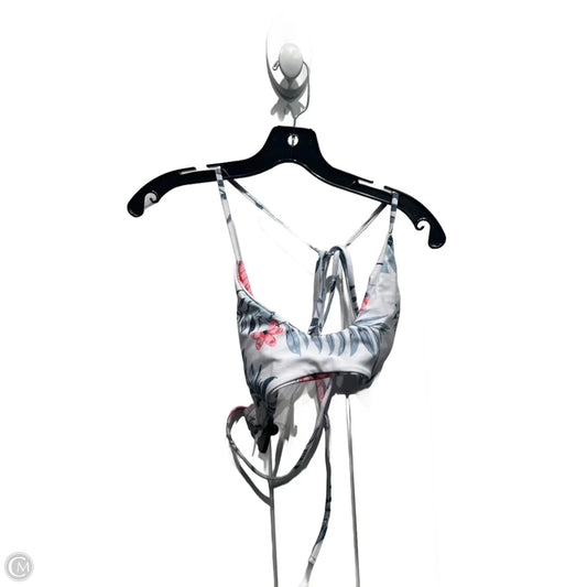 Swimsuit Top By Clothes Mentor In Green & White, Size: Xs