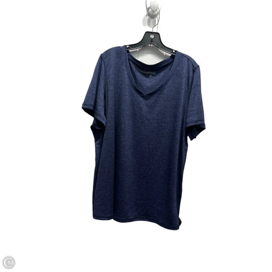 Top Short Sleeve By Ideology In Blue, Size: 2x