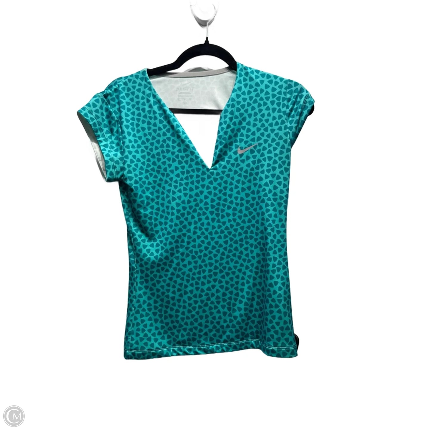 Athletic Top Short Sleeve By Nike Apparel In Green, Size: S