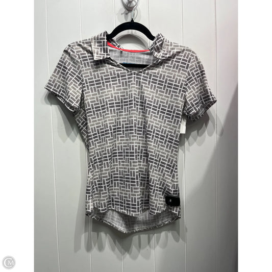 Athletic Top Short Sleeve By Adidas In Taupe, Size: S
