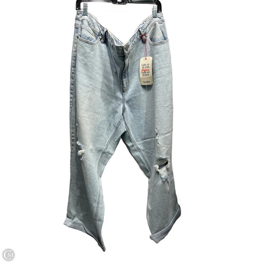 Jeans Straight By Arula In Blue Denim, Size: 22
