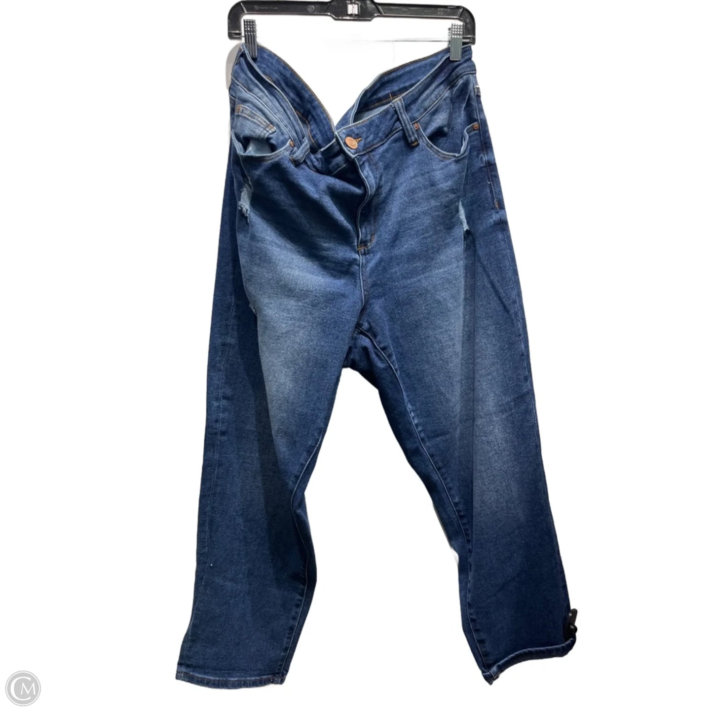 Jeans Cropped By Arula In Blue Denim, Size: 20