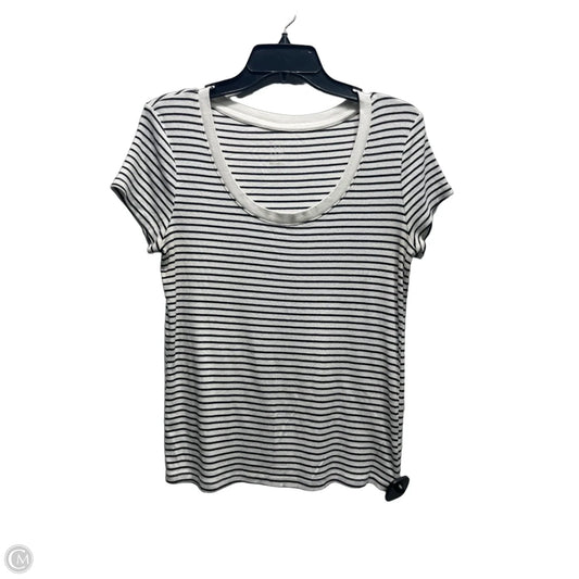 Top Short Sleeve By A New Day In Black & White, Size: L