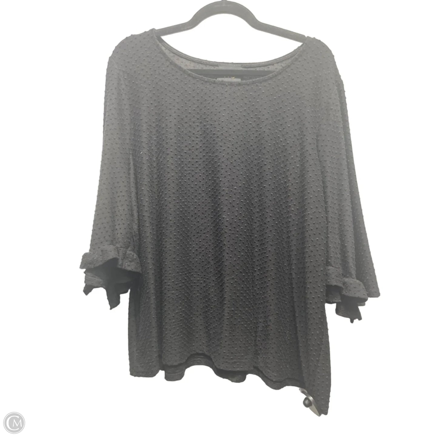 Top Short Sleeve By W5 In Black, Size: 2x
