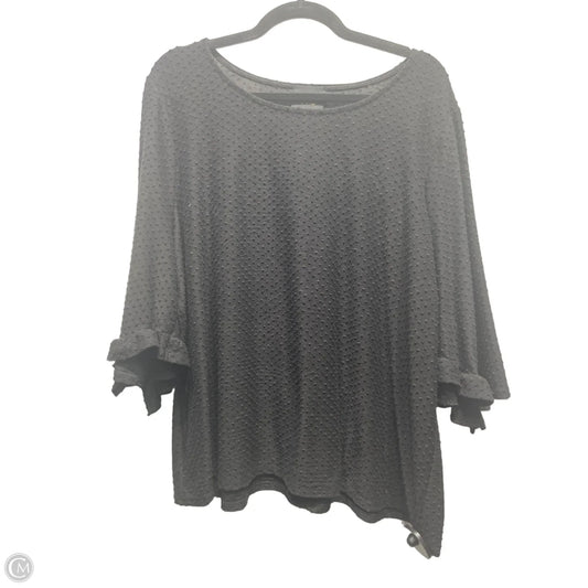 Top Short Sleeve By W5 In Black, Size: 2x