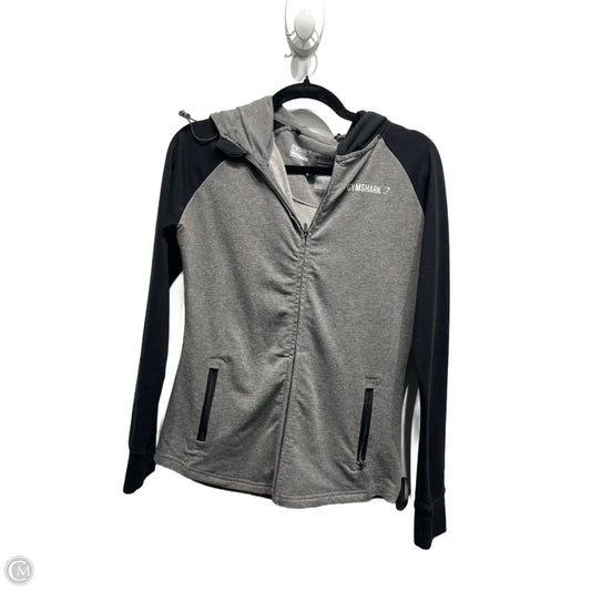 Athletic Jacket By Gym Shark In Grey, Size: M