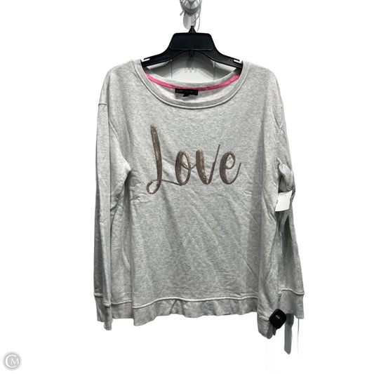 Sweatshirt Crewneck By Jane And Delancey In Grey, Size: L