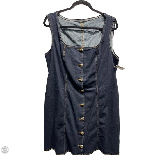 Dress Casual Short By Shein In Blue Denim, Size: 2x
