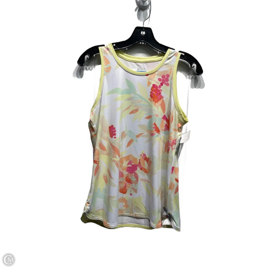 Top Sleeveless By Columbia In Orange & Yellow, Size: S