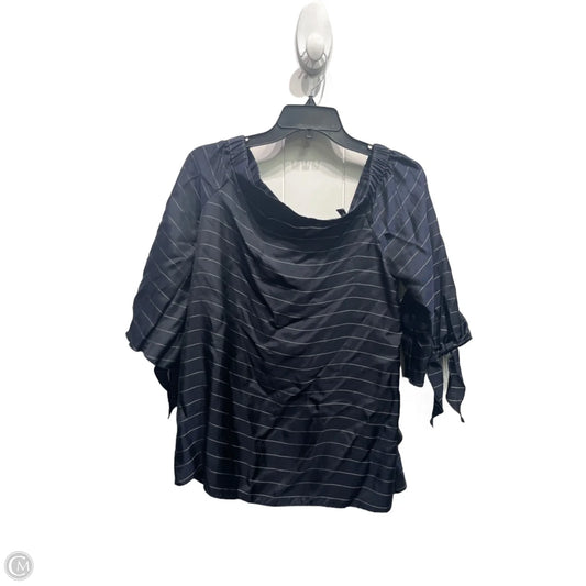 Top Short Sleeve By Theory In Blue & White, Size: S