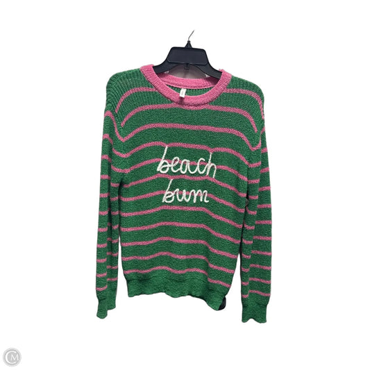 Sweater By Wishlist In Green & Pink, Size: S