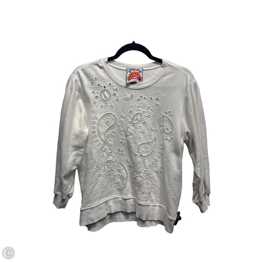Top Long Sleeve By Johnny Was In White, Size: S