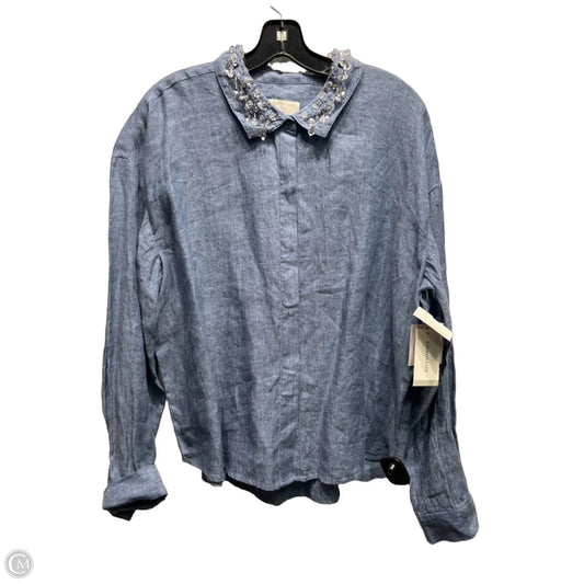 Top Long Sleeve By Charter Club In Blue, Size: Xl