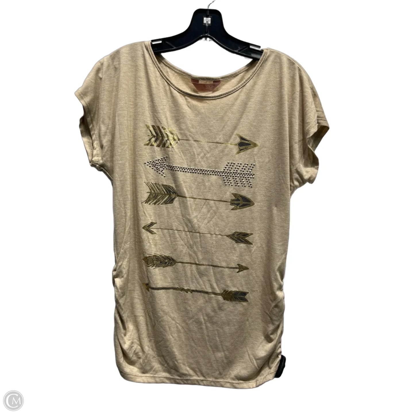 Top Short Sleeve Basic By Sjs In Brown, Size: M