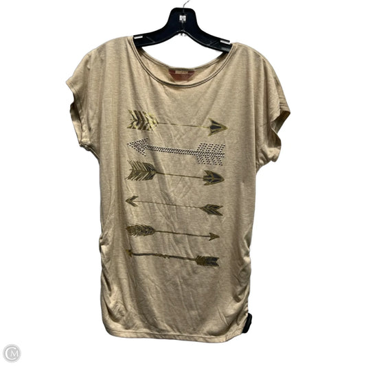 Top Short Sleeve Basic By Sjs In Brown, Size: M