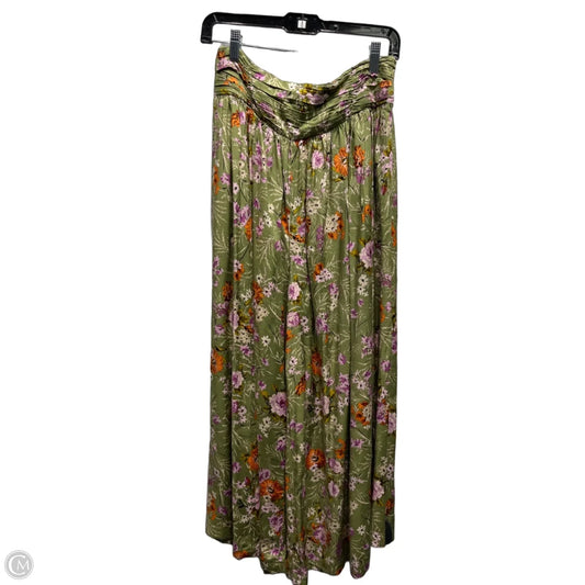 Pants Wide Leg By Anthropologie In Green & Pink, Size: 6