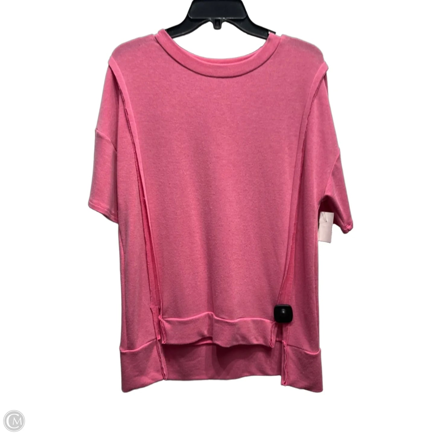 Top Short Sleeve By Haptics In Pink, Size: L