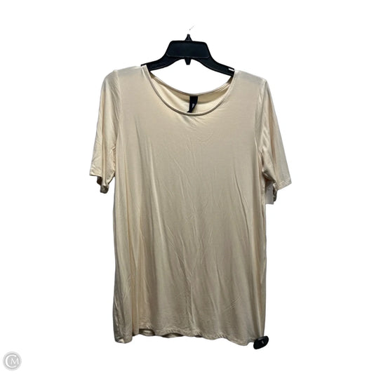 Top Short Sleeve By Agnes & Dora In Tan, Size: L